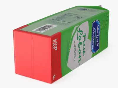 Almarai Fresh Laban Carton 1L Low Fat 3D model