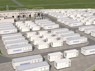 Lithium Battery Energy Storage Station 3D model