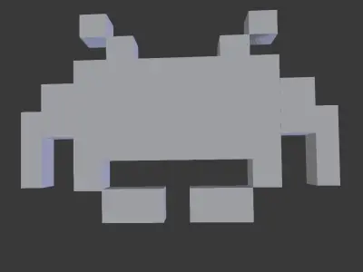 The Space Invaders Enemy Free 3D model