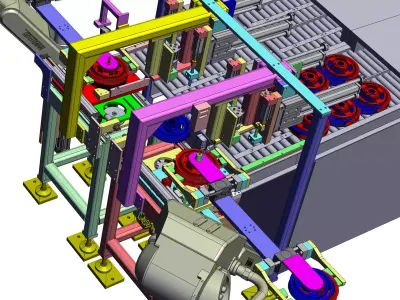 Robotic Automated Assembly Line 3D model