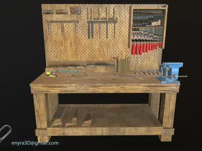Workshop Tools and Toolboxes Combi Pack - Low Poly - PBR - Low-poly 3D model