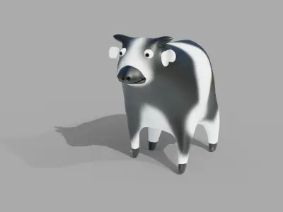 cow cartoon Free 3D model