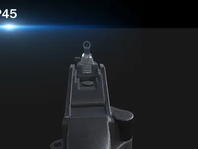 UMP45 gun Low-poly 3D model