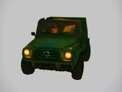 Abandoned Military G-WAGON Low-poly 3D model