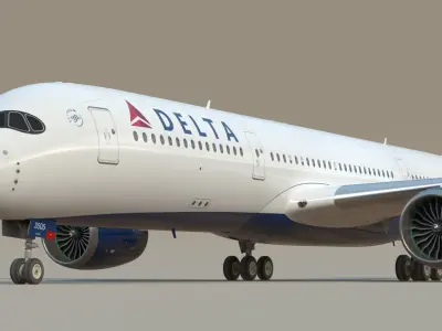 Delta Air Lines A350 SC 3D model