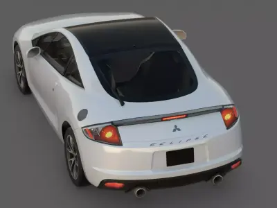 2012 Mitsubishi Eclipse SE 3D Model  The Final JDM Icon Low-poly 3D model