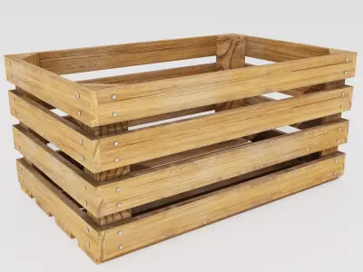 Wooden crate 3D model shop