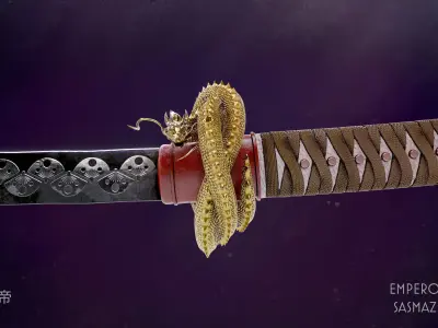 Emperor Katana Low-poly 3D model