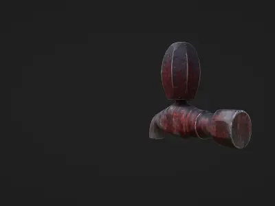 Old Rusted and worn Water Faucet Tap Free 3D model