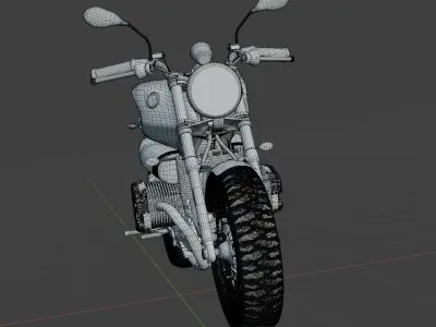 Motorrad von Bayern High Poly Model motorcycle  Free 3D model