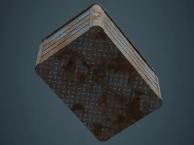 Crate 1B Low-poly 3D model
