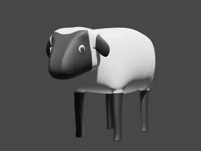 Sheep - Toon Model - Rigged 3D model
