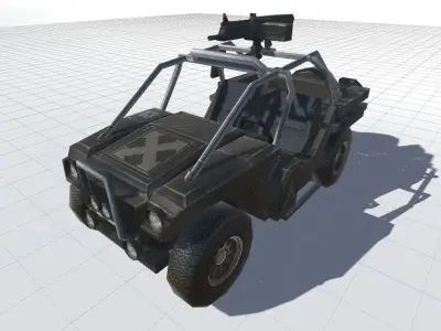 Combat Vehicle Free low-poly 3D model