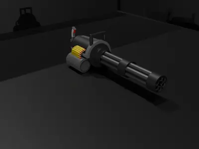 Minigun 3D model purchase