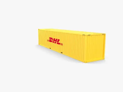 40ft Shipping Container DHL 3D model