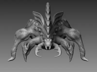 Highpoly Alien insect Free 3D model