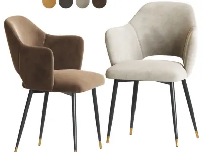 Eva Carver Dining Chair Coco Republic 3D model