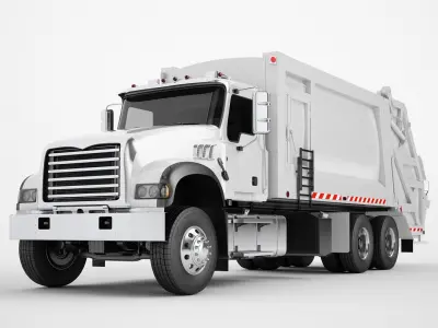 Garbage Truck Generic 02 3D model