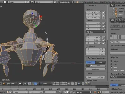 Sentry robot - Rawly Low-poly 3D model