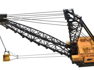 Draglines 8200 Low-poly 3D model