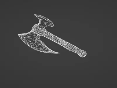 Ancient Warriors Engraved Battle Axe   3D model