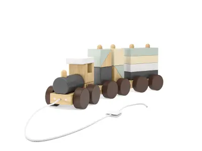 KIDS CONCEPT Neo Wooden Block Toy Train 3D model