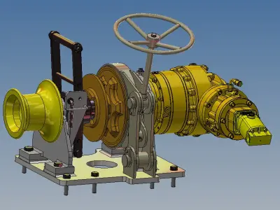 Anchor mooring winch H 12 K2 3D model
