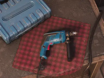 Impact Drill Low-poly 3D model