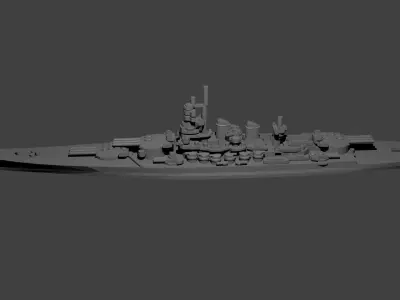 Italian Littorio Class Battleship 3D print model