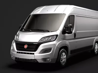 Fiat E-Ducato Van L3H2 2020 3D model