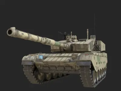 4 coatings of PLA Army ZTZ99A ZTZ-99A Main Battle Tank MBT Low-poly 3D model