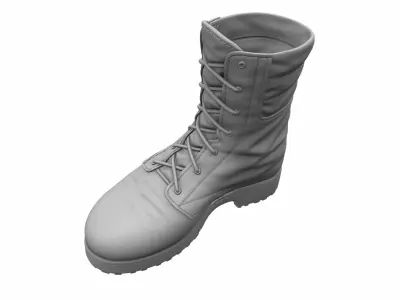 Army Boots High Poly 3D model