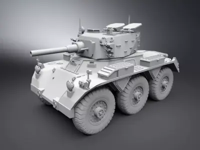 FV601 Saladin Armored Vehicle Scale Model 3D print model