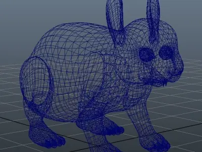 Rabbit Model bunny Low-poly 3D model