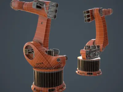 Kuka robot Low-poly 3D model