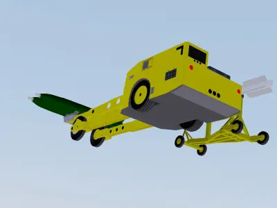 MJ-1 bomb loader Missile 3D model