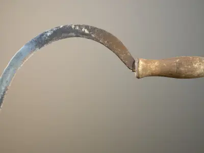 Old Sickle Low-poly 3D model