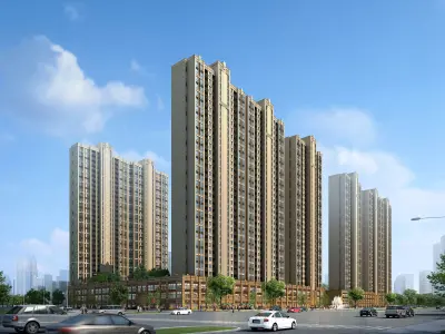 3Dmax fashion city commercial square building 414 3D model