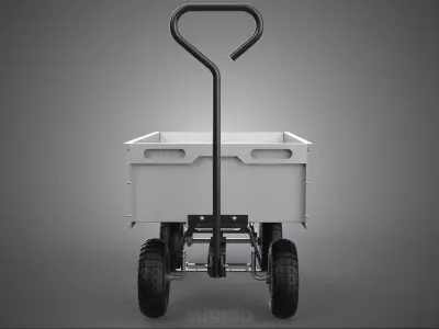 STEEL BED TRAY WHEELBARROW CART TROLLEY WAGON HAND TRUCK PALLET 3D model