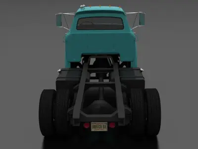 N-Series N-600 Truck Chassis 1966 Low-poly 3D model
