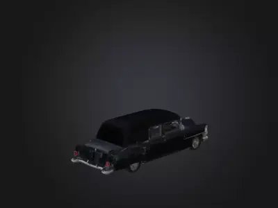 Hearse Model Low-poly 3D model