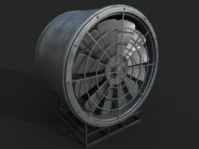 Big Metro Fan Low-poly 3D model