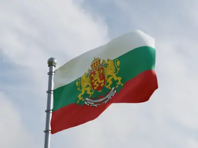 Animated Bulgaria Flags 3D model
