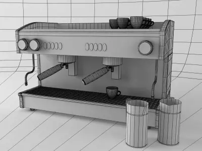 Cafe Coffee Machine for barista 3D model