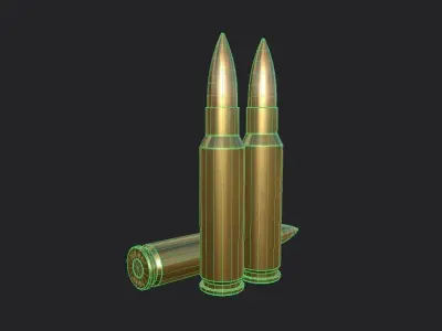 30 Thompson Contender Ammo Low-poly 3D model