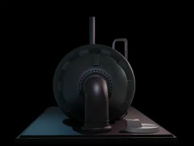 Industrial Pump Low-poly 3D model