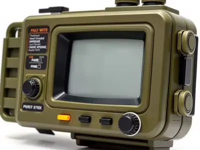 Retro Military Device Model Pack Low-poly 3D model purchase