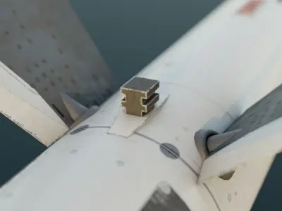 R-27T air-to-air missile Low-poly 3D model