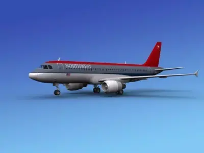 Airbus A320 Northwest Airlines 1 3D model