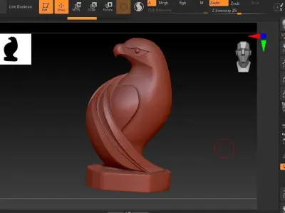 ABSTRACT SCULPTURE EAGLE BUST 3D print model